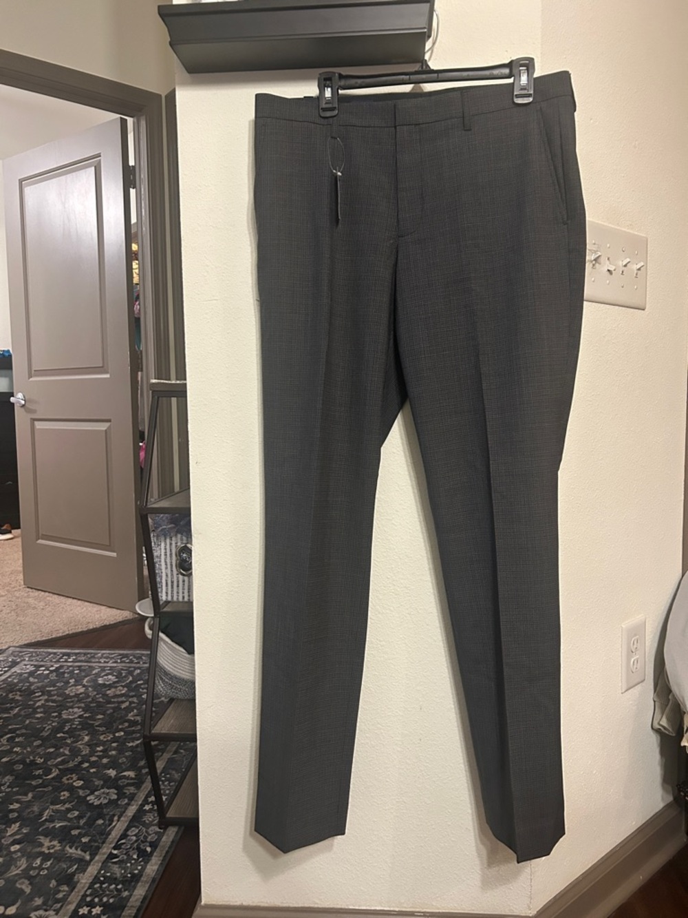 J. Crew Gray Men's Dress Pants All Season Thompson Tapered Wool Blend 34x34